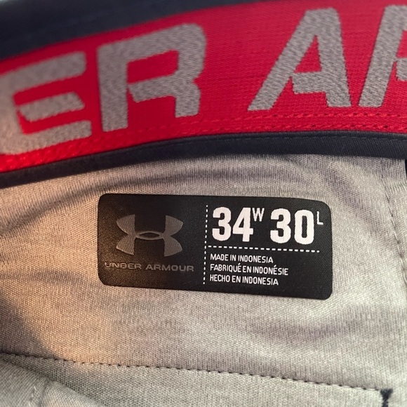 NWOT Under Armour men gray performance elastic waist chino golf pants 34x30 - Picture 5 of 16